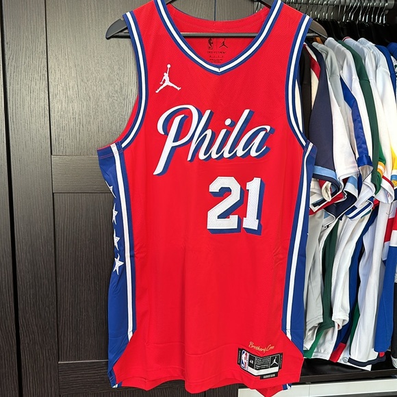 Joel Embiid Philadelphia 76ers Jordan Brand Authentic Jersey - Statement Edition - Picture 1 of 6